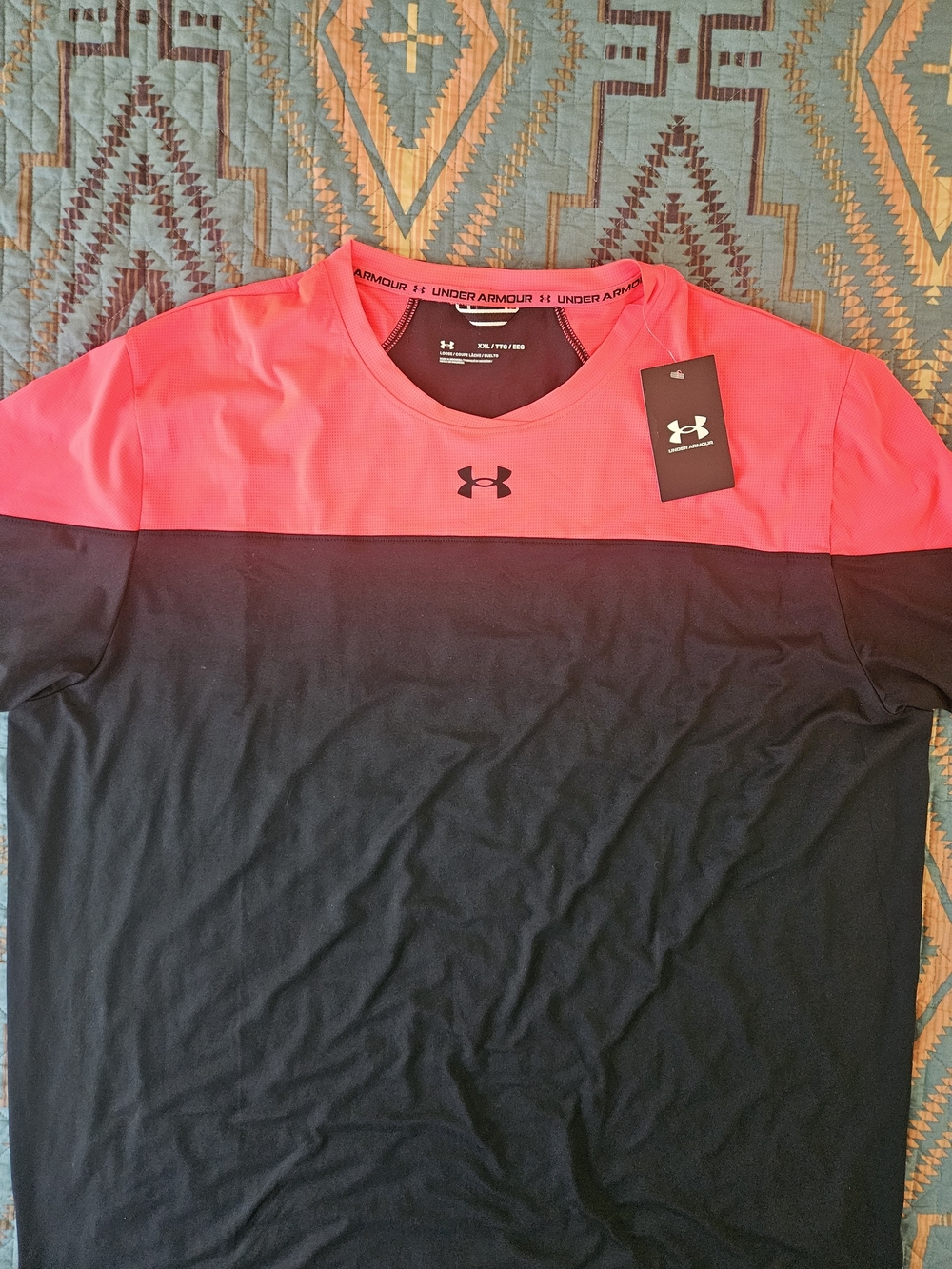 Under Armour Men’s Short Sleeve Colorblock Tee - Pink & Black
